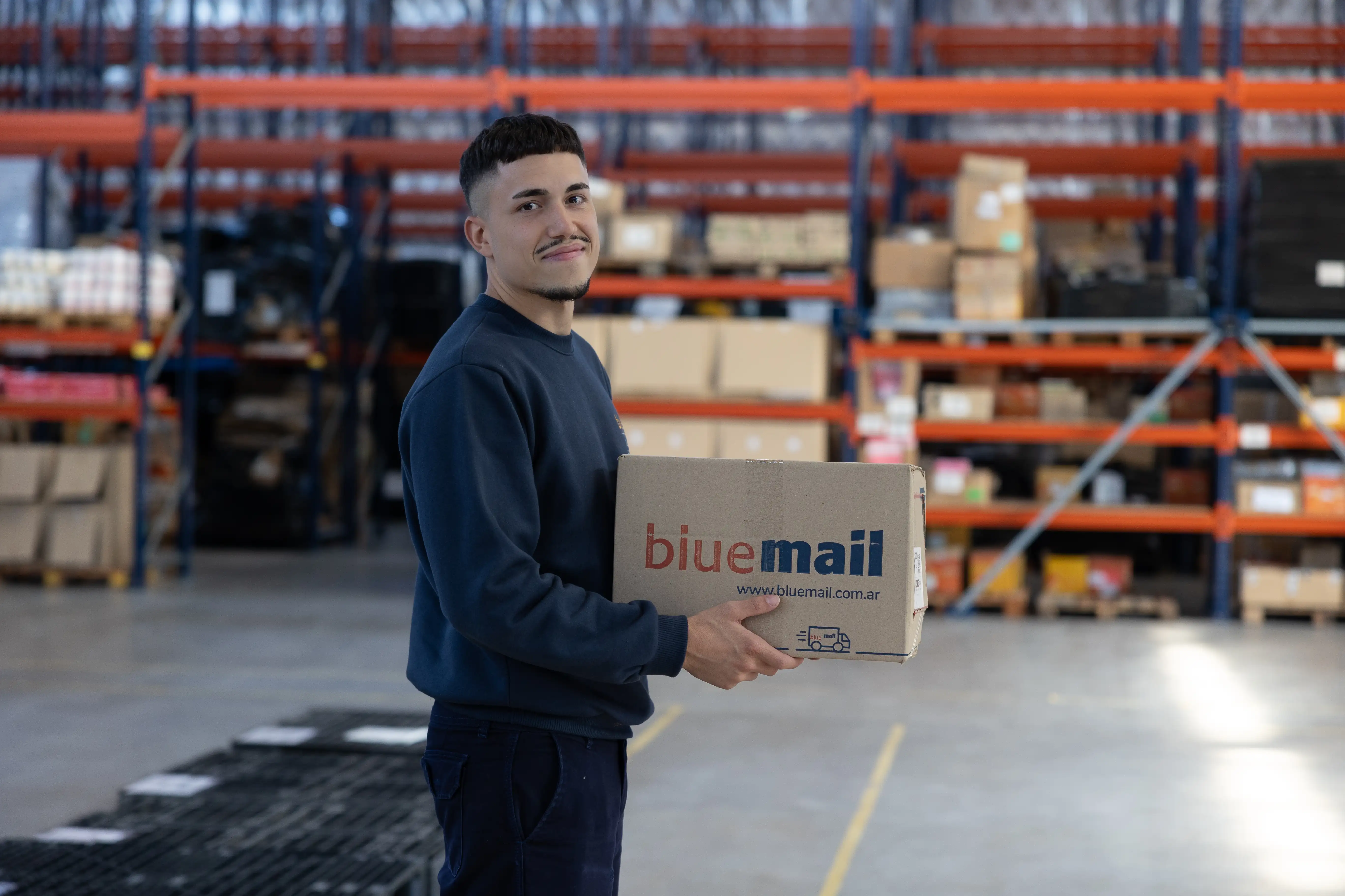 blue mail box