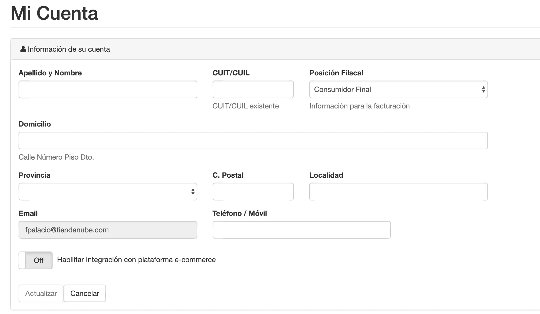 completá los datos de tu negocio